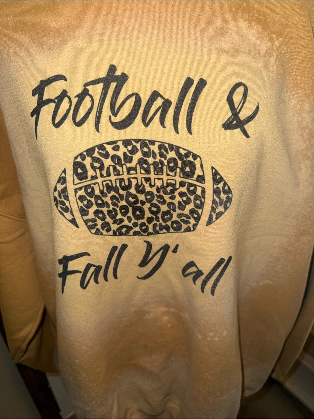 Women’s Camel Graphic Sweatshirt - Football & Fall Y'all - Picture 2 of 3